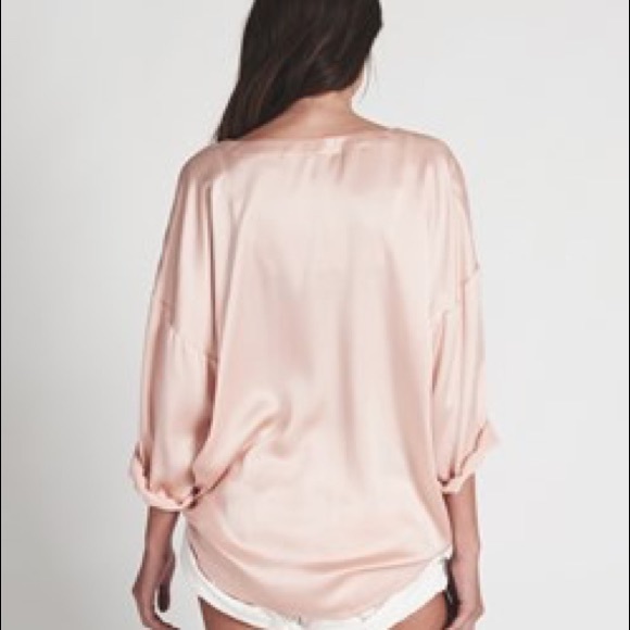 NWT! - One Teaspoon | Silk Longline Shirt - Picture 2 of 4